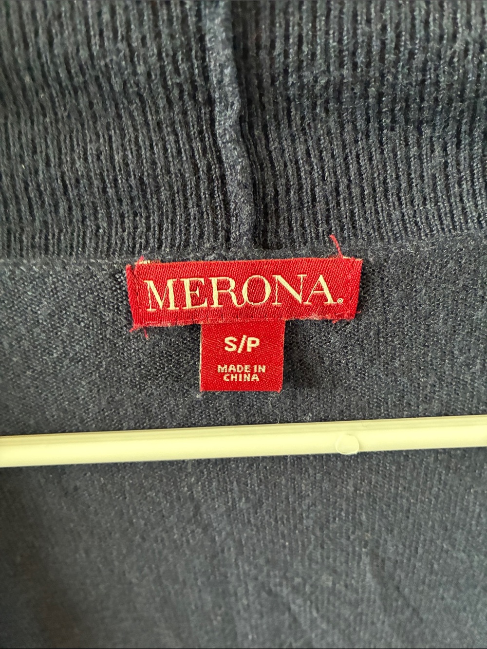 Merona Navy Open-Front Lightweight Cardigan - Picture 2 of 3